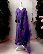 Viscose Georgette Party Wear Gown with Dupatta