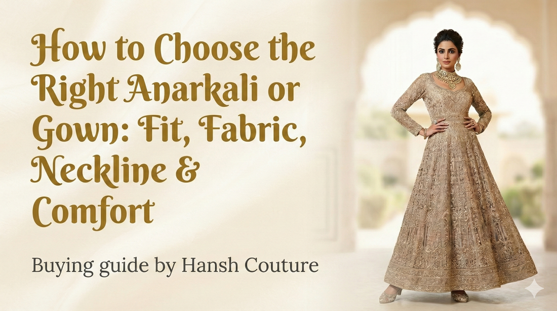 How to Choose the Right Anarkali or Gown: Fit, Fabric, Neckline & Comfort (2025 Buying Guide)