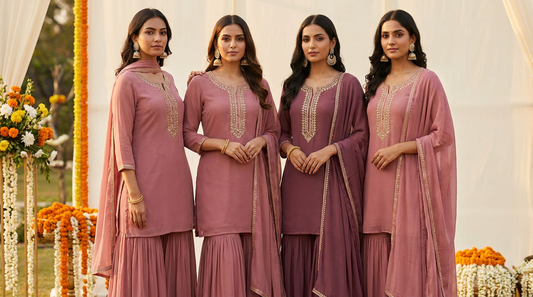 Bridesmaids Sharara: How to Coordinate Without Matching