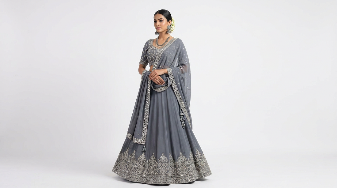 Navratri Day 3 Outfit: Grey Ethnic Wear Ideas