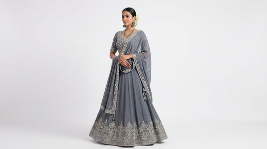 Navratri Day 3 Outfit: Grey Ethnic Wear Ideas