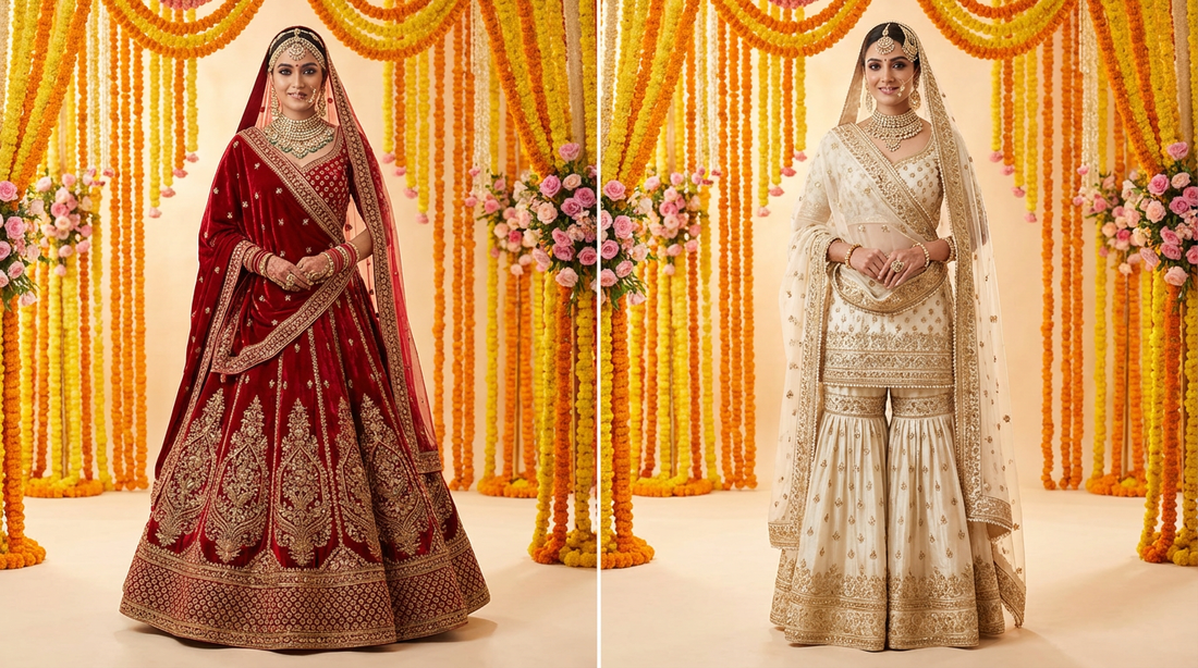Bridal Lehenga vs Bridal Sharara: Which One Should You Choose
