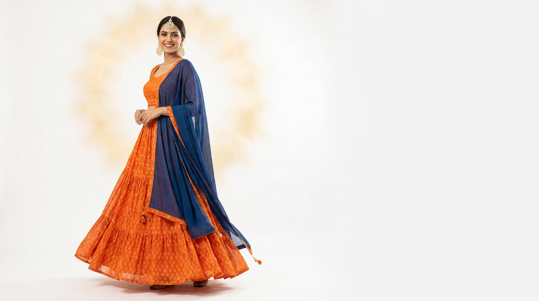 Navratri Day 4 Outfit: Orange Ethnic Wear Ideas
