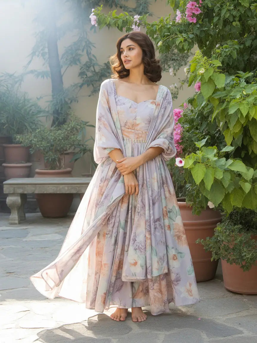 Floral Printed Gown