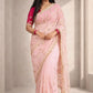 Handworked Gota Patti Georgette Saree with Sequence Lace Border
