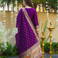 Purple Banarasi Jacquard Kurta