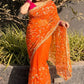Handworked Gota Patti Georgette Saree with Sequence Lace Border