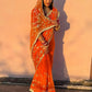Handworked Gota Patti Georgette Saree with Sequence Lace Border