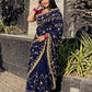 Handworked Gota Patti Georgette Saree with Sequence Lace Border