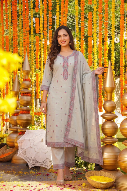 Jacquard Cotton Straight Kurta