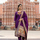 Purple Banarasi Jacquard Kurta