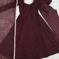 Maroon Mirror-Work Anarkali Gown