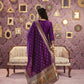 Purple Banarasi Jacquard Kurta