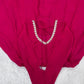 Maroon Mirror-Work Anarkali Gown