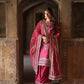Embroidered Chinnon Silk Sharara Suit Set with Dupatta