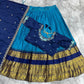 Kanjivaram Maggam Work South Style Half Lehenga Half Saree