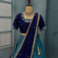 Kanjivaram Maggam Work South Style Half Lehenga Half Saree