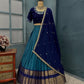 Kanjivaram Maggam Work South Style Half Lehenga Half Saree