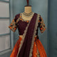 Kanjivaram Maggam Work South Style Half Lehenga