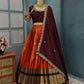 Kanjivaram Maggam Work South Style Half Lehenga