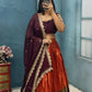 Kanjivaram Maggam Work South Style Half Lehenga