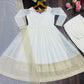 Off White Georgette Sequins Embroidered Kurta Plazo Set