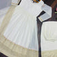 Off White Georgette Sequins Embroidered Kurta Plazo Set