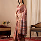 Floral Lichi Silk Saree with Zari Border