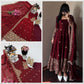Floral Resham Sequin Silk Gown