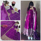 Floral Resham Sequin Silk Gown