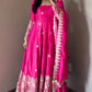 Floral Resham Sequin Silk Gown