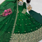 Floral Resham Sequin Silk Gown