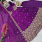 Floral Resham Sequin Silk Gown