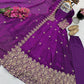 Floral Resham Sequin Silk Gown