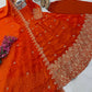 Floral Resham Sequin Silk Gown