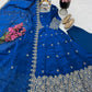 Floral Resham Sequin Silk Gown
