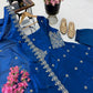 Floral Resham Sequin Silk Gown