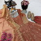 Floral Resham Sequin Silk Gown