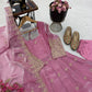 Floral Resham Sequin Silk Gown