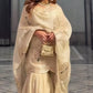 Embroidered Chinnon Silk Palazzo Suit Set