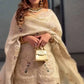 Embroidered Chinnon Silk Palazzo Suit Set