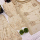 Embroidered Chinnon Silk Palazzo Suit Set
