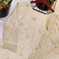 Embroidered Chinnon Silk Palazzo Suit Set