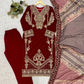 Maroon Cording Diamond Kurta