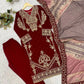 Maroon Cording Diamond Kurta