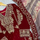 Maroon Cording Diamond Kurta