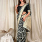 Zebra Print Zari Border Saree