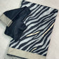 Zebra Print Zari Border Saree