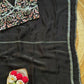 Black Floral Embroidered Saree
