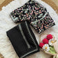 Black Floral Embroidered Saree